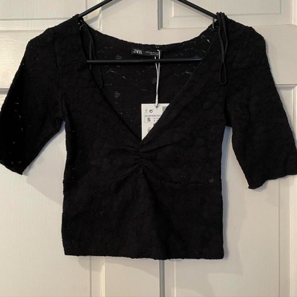 Zara suede skirt Lace crop top Bundle - Picture 3 of 6